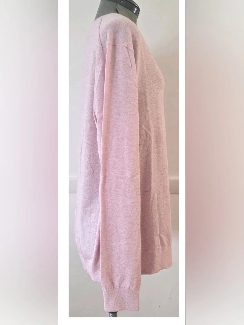 Banana Republic ECO NEW NWT Dress/Casual Light Pink Sweater Mens XL cotton Blend